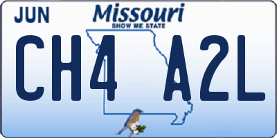 MO license plate CH4A2L