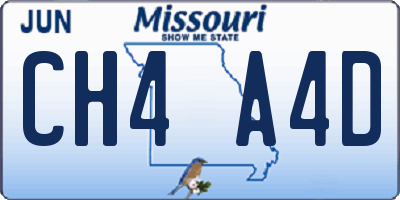 MO license plate CH4A4D