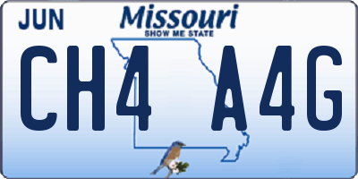 MO license plate CH4A4G