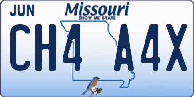 MO license plate CH4A4X