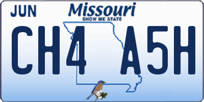 MO license plate CH4A5H