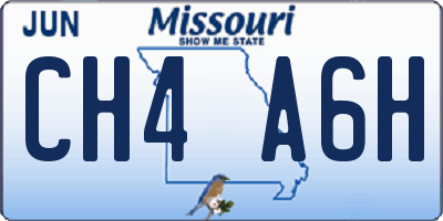 MO license plate CH4A6H
