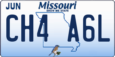 MO license plate CH4A6L