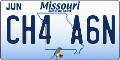 MO license plate CH4A6N