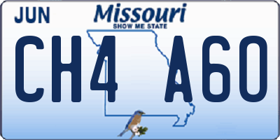 MO license plate CH4A6O