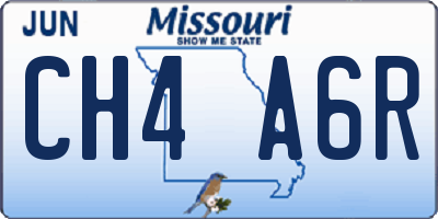 MO license plate CH4A6R