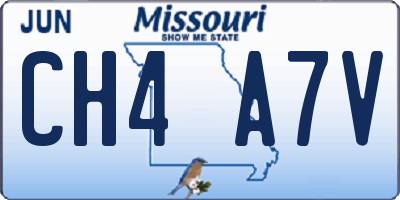 MO license plate CH4A7V