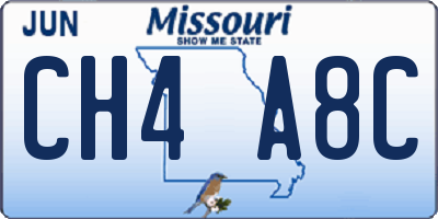 MO license plate CH4A8C