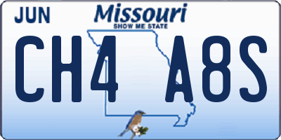 MO license plate CH4A8S