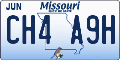 MO license plate CH4A9H