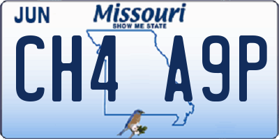MO license plate CH4A9P