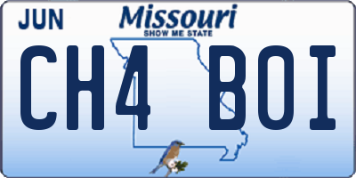 MO license plate CH4B0I
