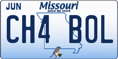 MO license plate CH4B0L