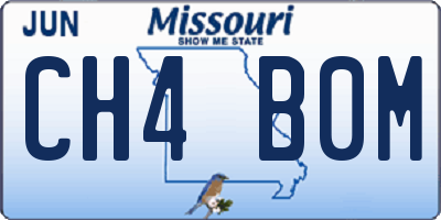 MO license plate CH4B0M