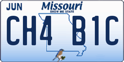 MO license plate CH4B1C