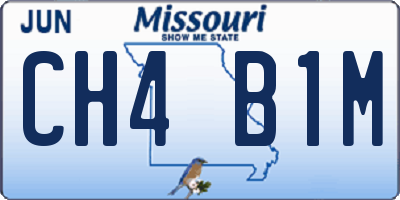 MO license plate CH4B1M