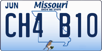 MO license plate CH4B1O