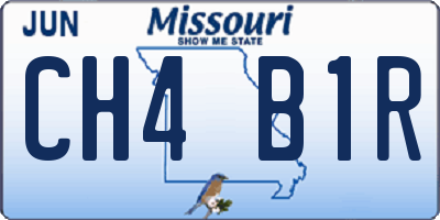MO license plate CH4B1R