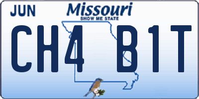MO license plate CH4B1T