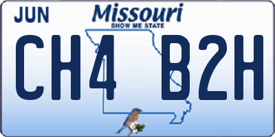 MO license plate CH4B2H