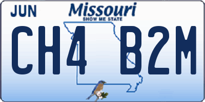 MO license plate CH4B2M