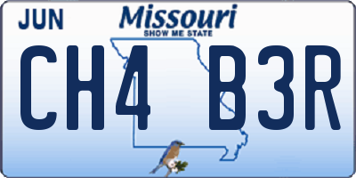 MO license plate CH4B3R
