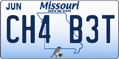 MO license plate CH4B3T