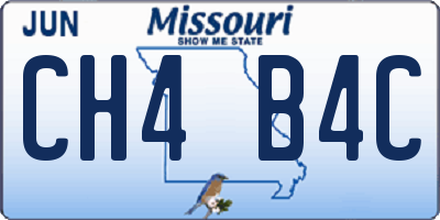 MO license plate CH4B4C
