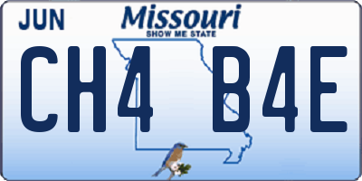 MO license plate CH4B4E