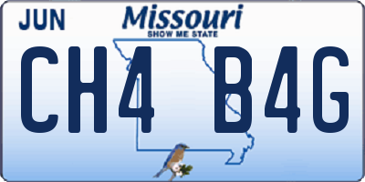 MO license plate CH4B4G
