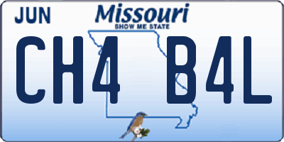MO license plate CH4B4L