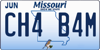 MO license plate CH4B4M