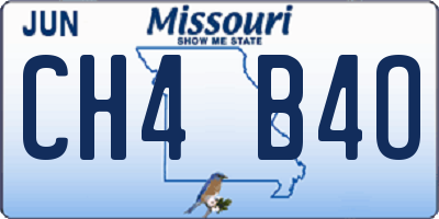 MO license plate CH4B4O