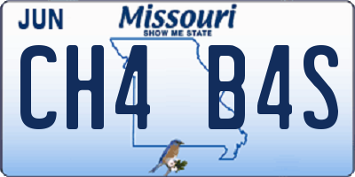 MO license plate CH4B4S