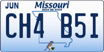 MO license plate CH4B5I