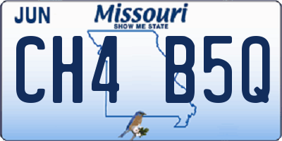 MO license plate CH4B5Q
