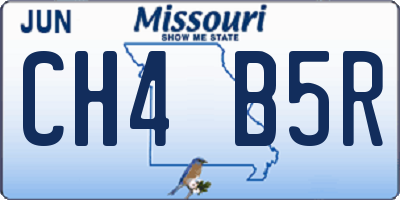 MO license plate CH4B5R