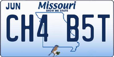 MO license plate CH4B5T