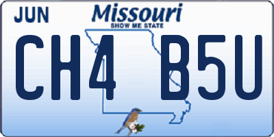 MO license plate CH4B5U