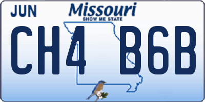 MO license plate CH4B6B