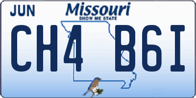 MO license plate CH4B6I