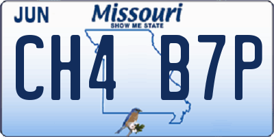 MO license plate CH4B7P
