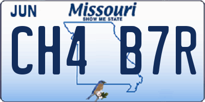 MO license plate CH4B7R