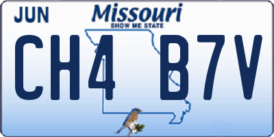 MO license plate CH4B7V