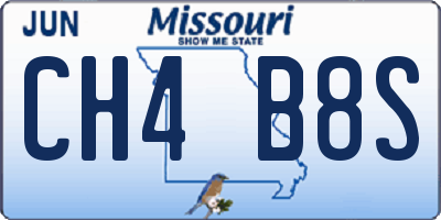 MO license plate CH4B8S