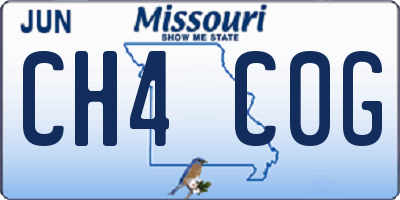 MO license plate CH4C0G