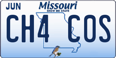 MO license plate CH4C0S