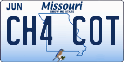 MO license plate CH4C0T