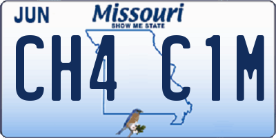 MO license plate CH4C1M