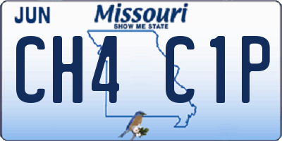 MO license plate CH4C1P